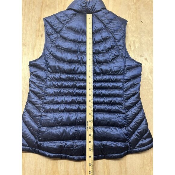 Bernardo Goose Down Puffer Vest Women's Lightweight Zip Pockets Size Medium Blue - Picture 6 of 7